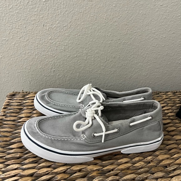 Sperry Gray Boat Shoes with Moc-Toe Stitching Men’s size 9 EUC! - Picture 3 of 7